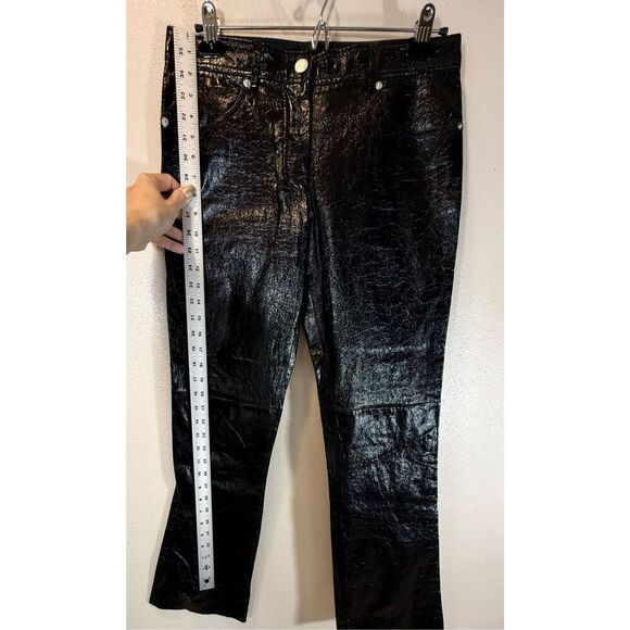 NWOT Helmut Lang Patina Stretch Moto 100% Lamb Leather Women's Size 6 Pants - Picture 5 of 10